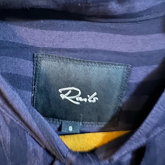 Rails Colette Charcoal Ink Stripe Button Down Blouse - Picture 6 of 7